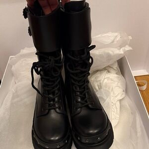 Dior Black Combat Boots for Women